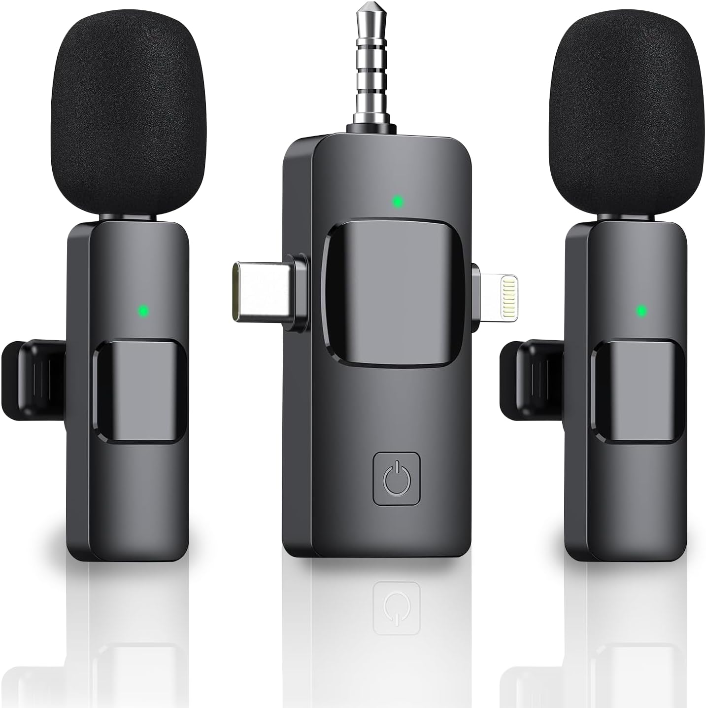 Newnik 3-in-1 Wireless Lavalier Mic: Clear Sound, 8-Hour Battery