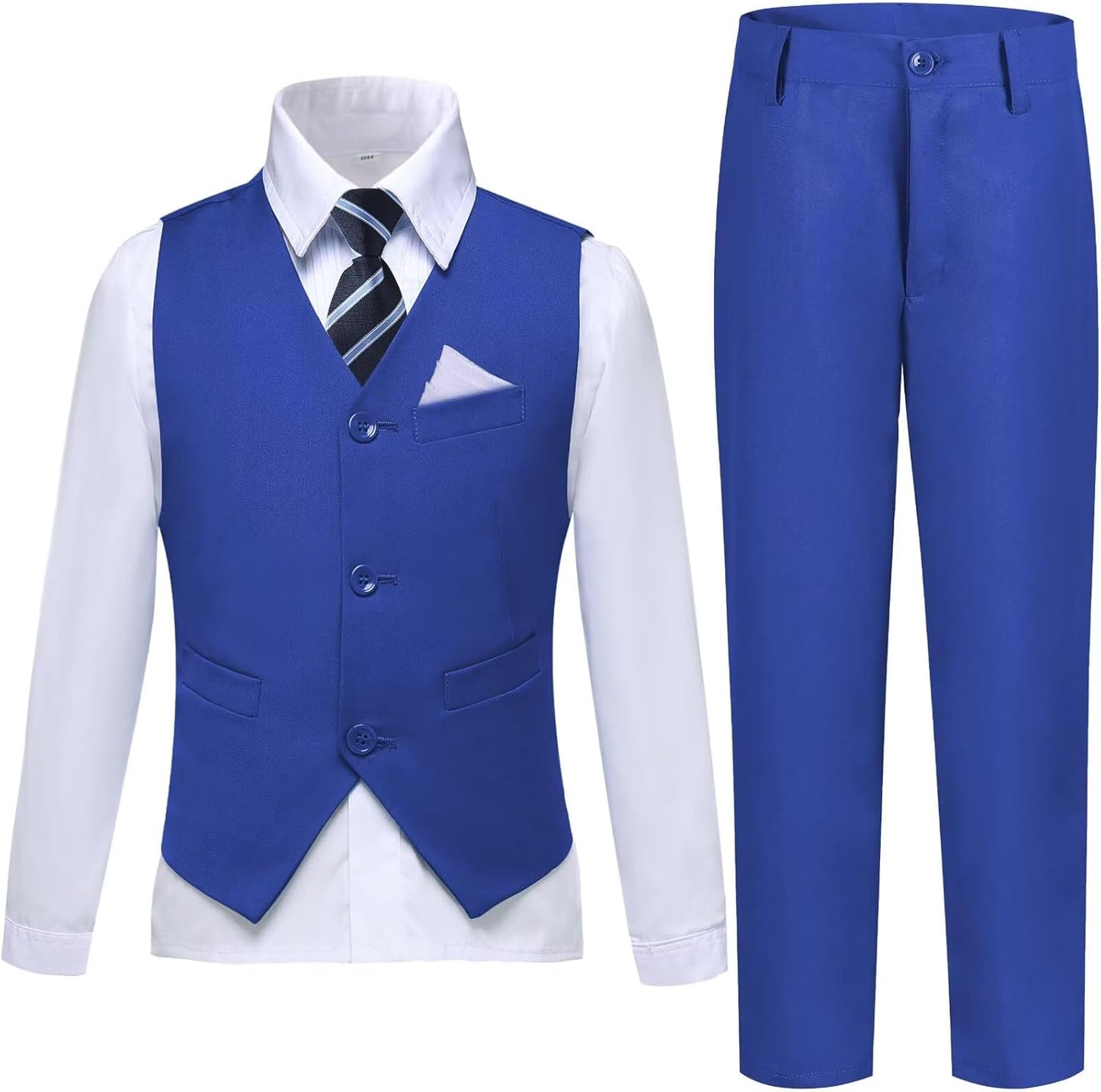 Boys Suit Formal Dress Pants Vest Suit Set for Special Events