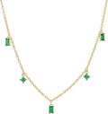 Faire de la Mode 14k Gold Plated Dainty CZ Choker Necklace - Elegant
