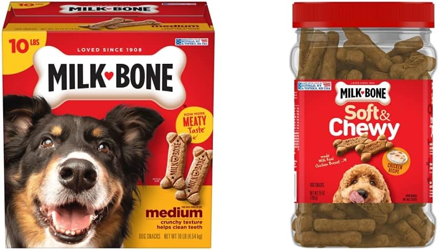 Milk-Bone Dog Treats Bundle: Original Biscuits & Chewy Chicken