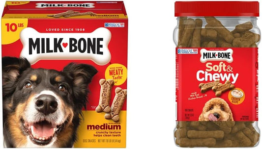 Milk-Bone Dog Treats Bundle: Original Biscuits & Chewy Chicken