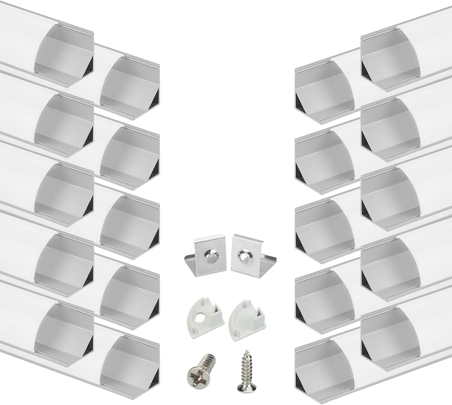 Muzata V Shape LED Channel for Corner Lighting and Diffuser