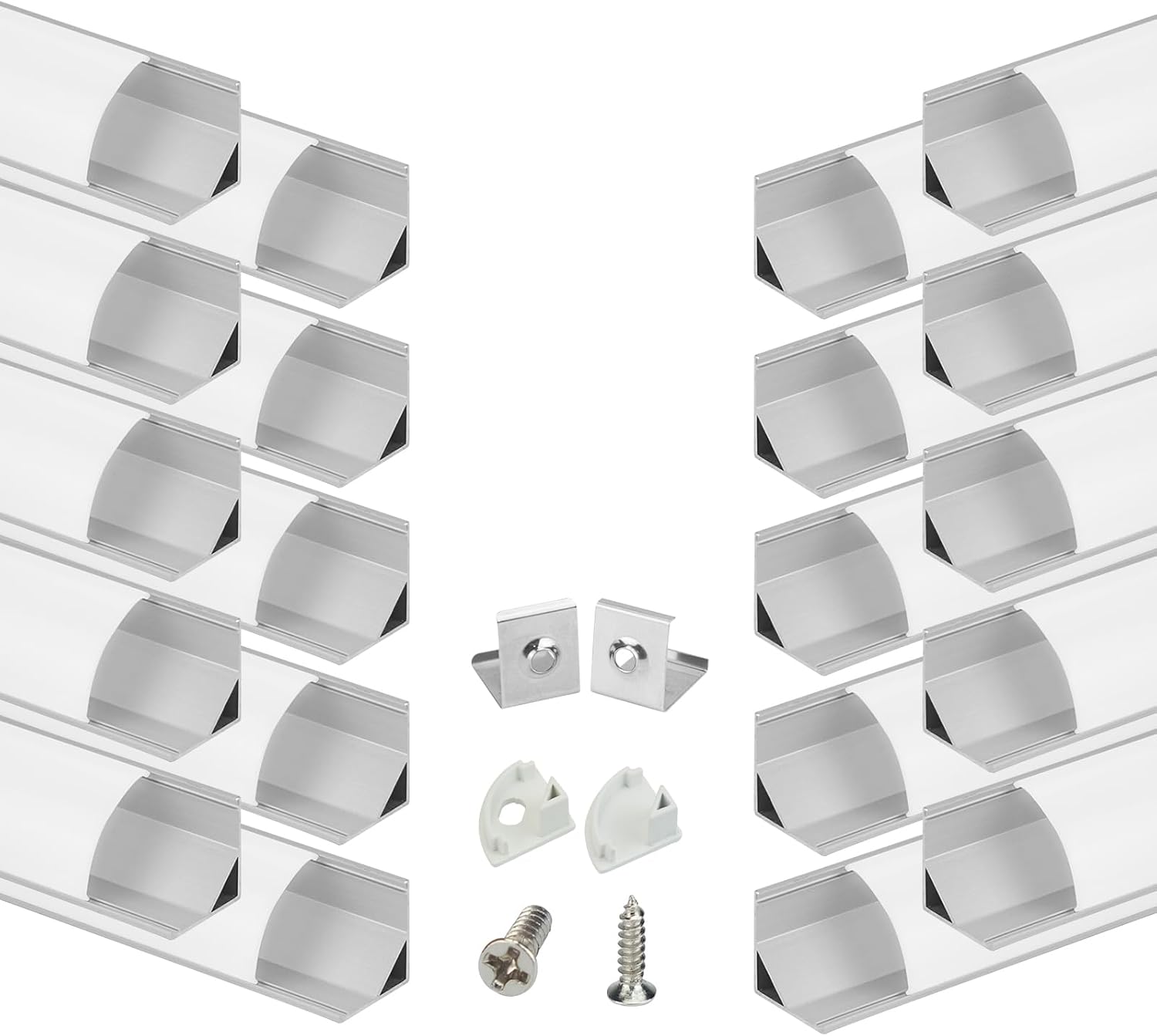 Muzata V Shape LED Channel for Corner Lighting and Diffuser