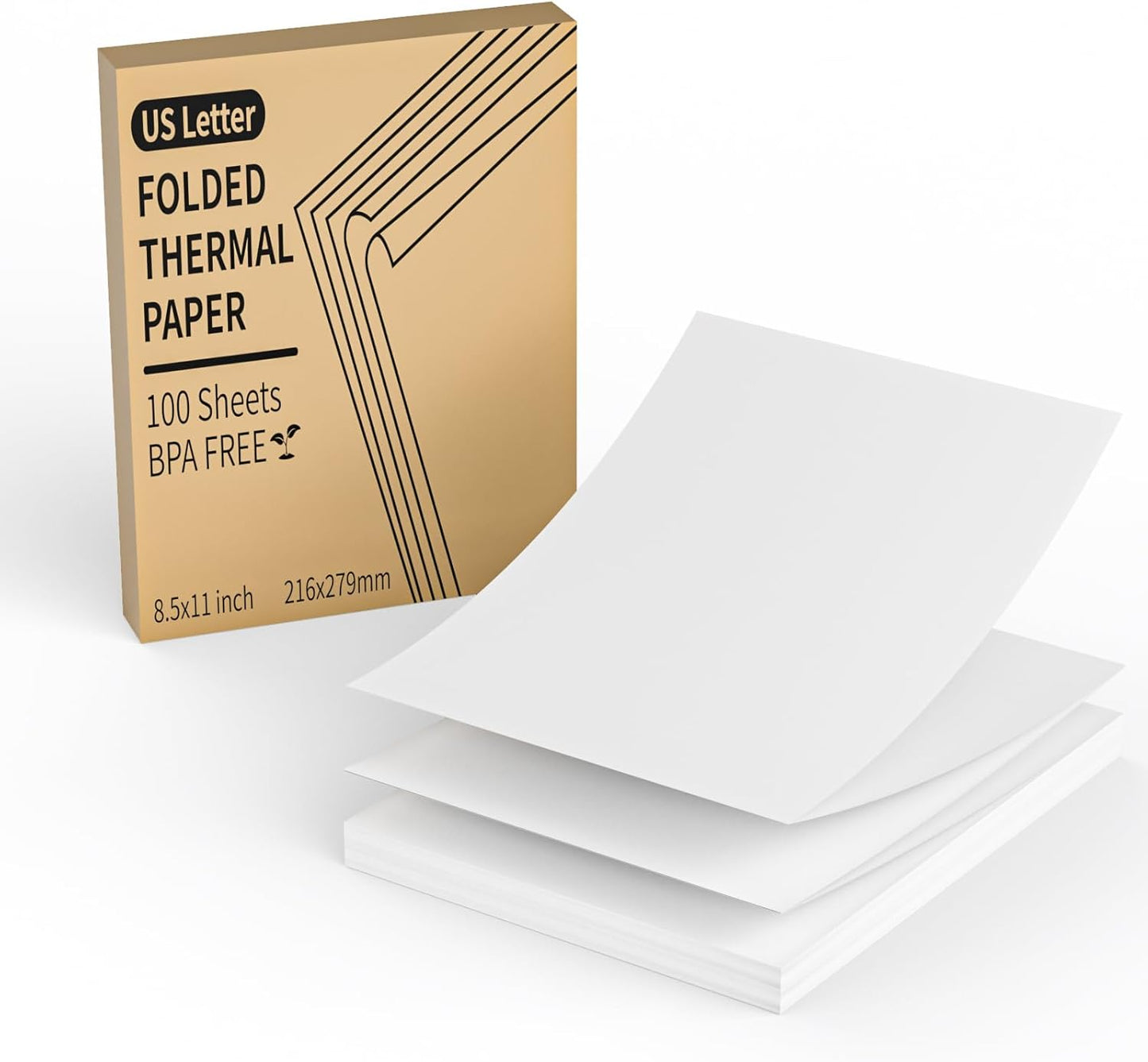 FungLam 8.5x11 Thermal Paper: 100 Sheets, Perforated