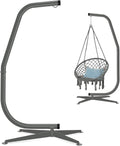 Metal Hanging Hammock C-Stand for Chair - Stable Offset Base