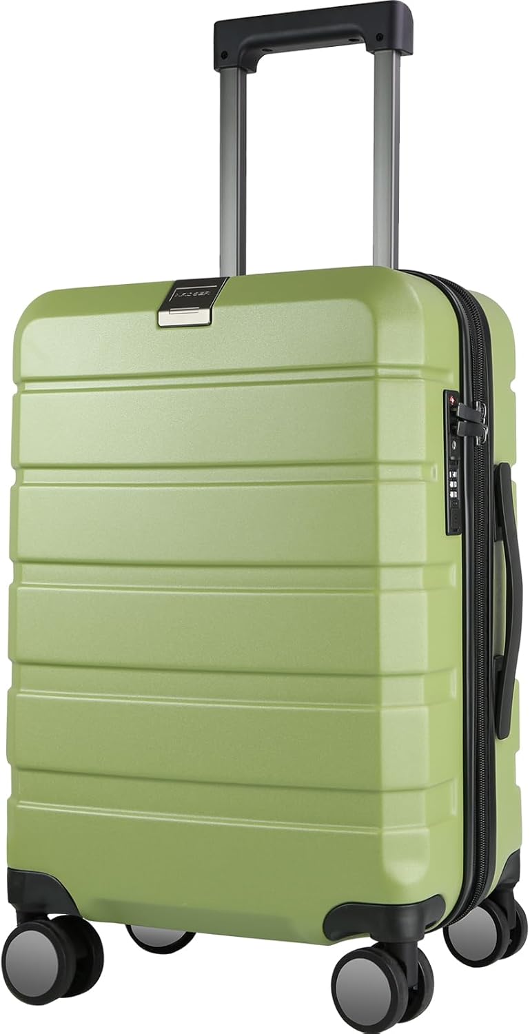 KROSER Hardside Expandable Carry On Luggage with USB Port