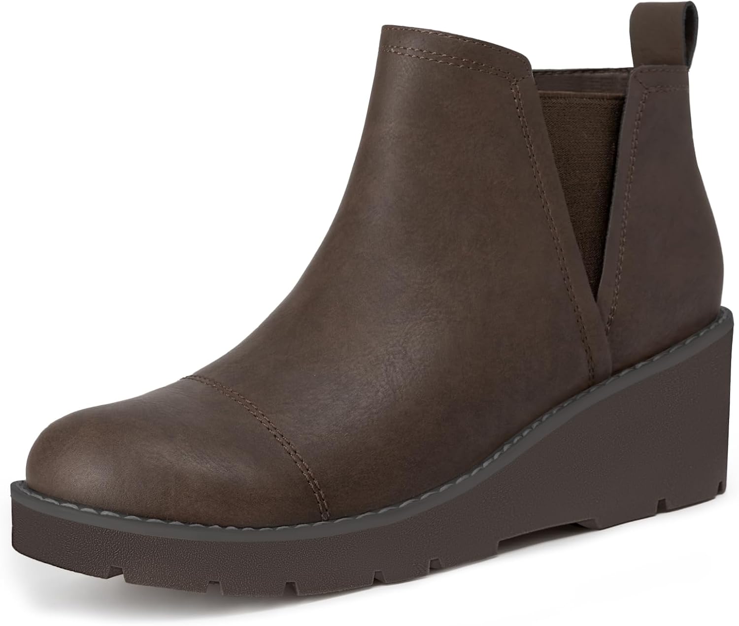 Athlefit Women's Wedge Chelsea Boots for Stylish Comfort