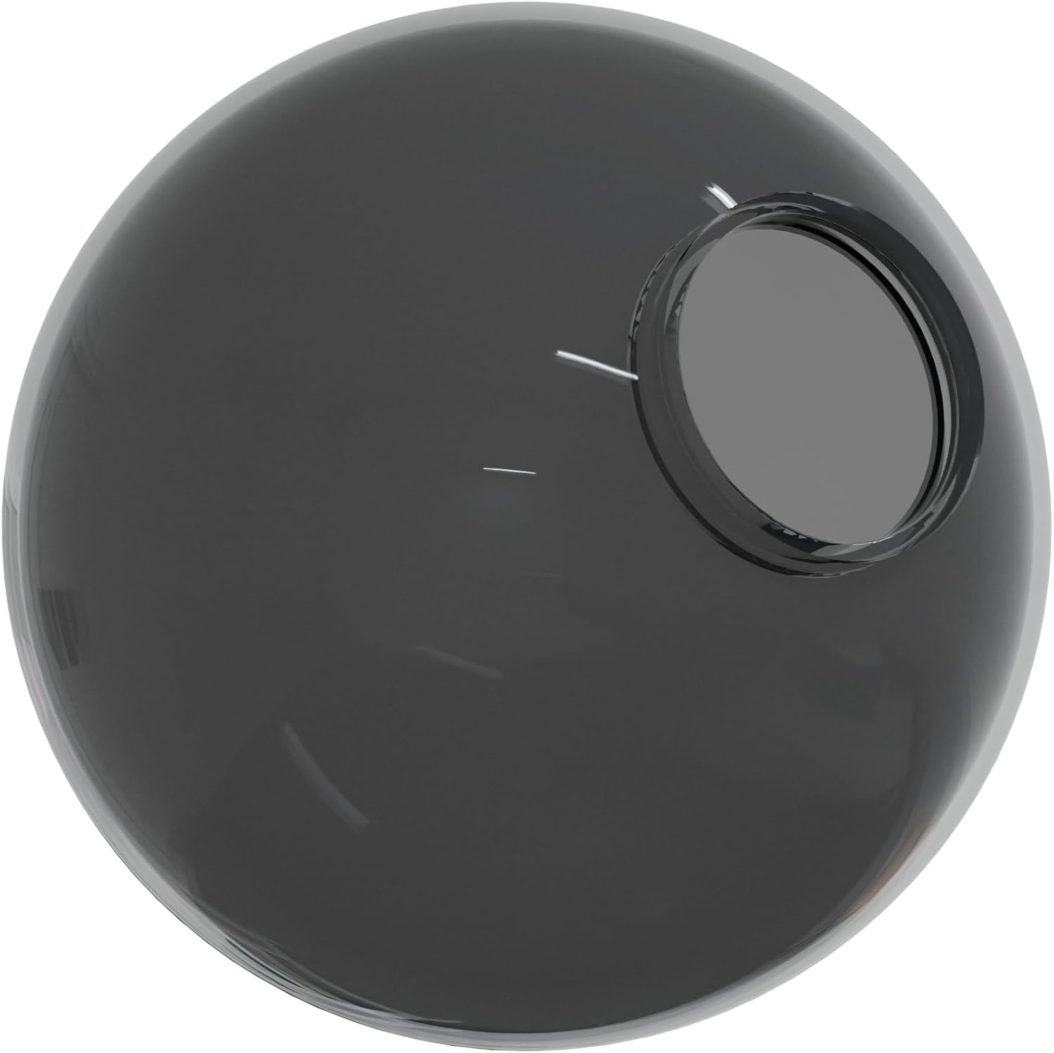 KastLite 12in Smoke Acrylic Lamp Post Globe for Outdoor Lighting