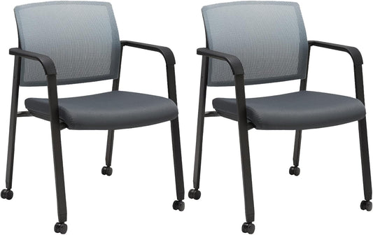 CLATINA Mesh Back Stacking Arm Chairs for Office and School