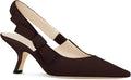Womens Slingback Kitten Heels Knitted Pointed Toe - Elegant Comfort