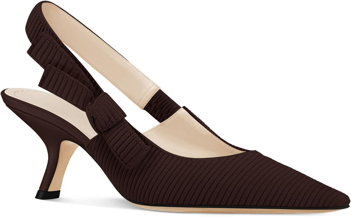 Coutgo Womens Slingback Kitten Heels for Stylish Comfort