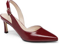 Womens Slingback Heels Low Kitten Pumps Pointed Toe (Style S2L9)