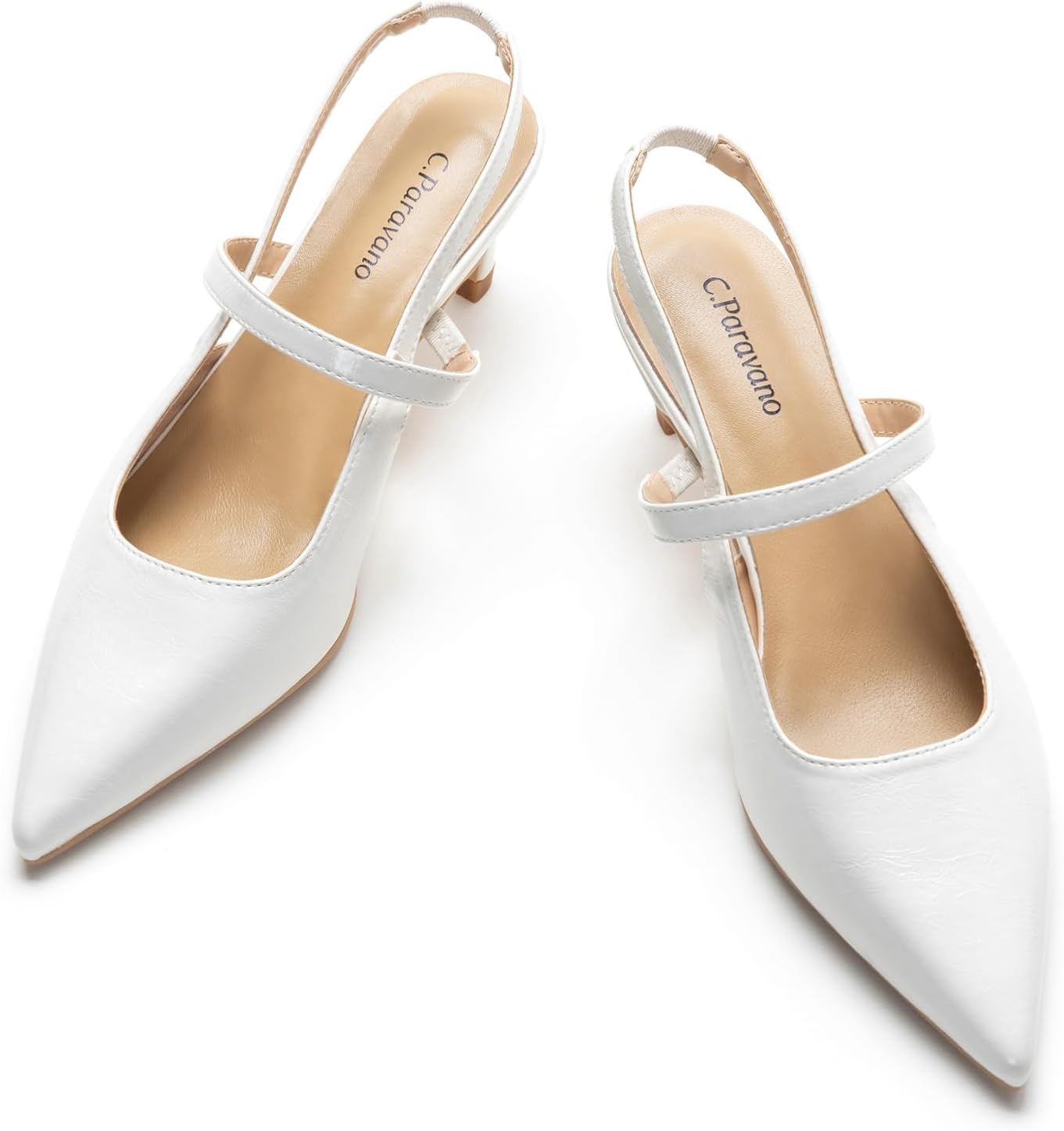 C.Paravano Women's Slingback Flats & Heels - Elegant Leather Style