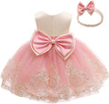 Toddler Girls' Formal Dress with Embroidery and Lace