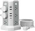 Surge Protector Power Strip Tower with USB C PD18W - Compact 17-in-1