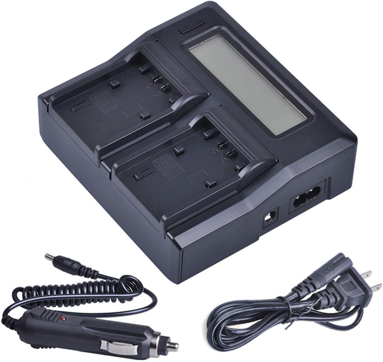 LCD Dual Quick Battery Charger for Panasonic Batteries - Fast Charging