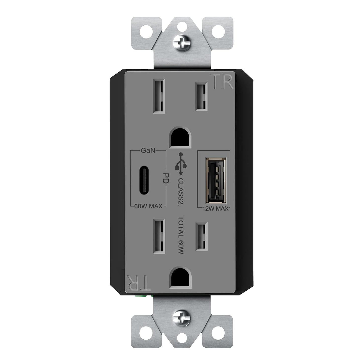TOPGREENER GaN PD USB Type C Wall Outlet for Fast Charging