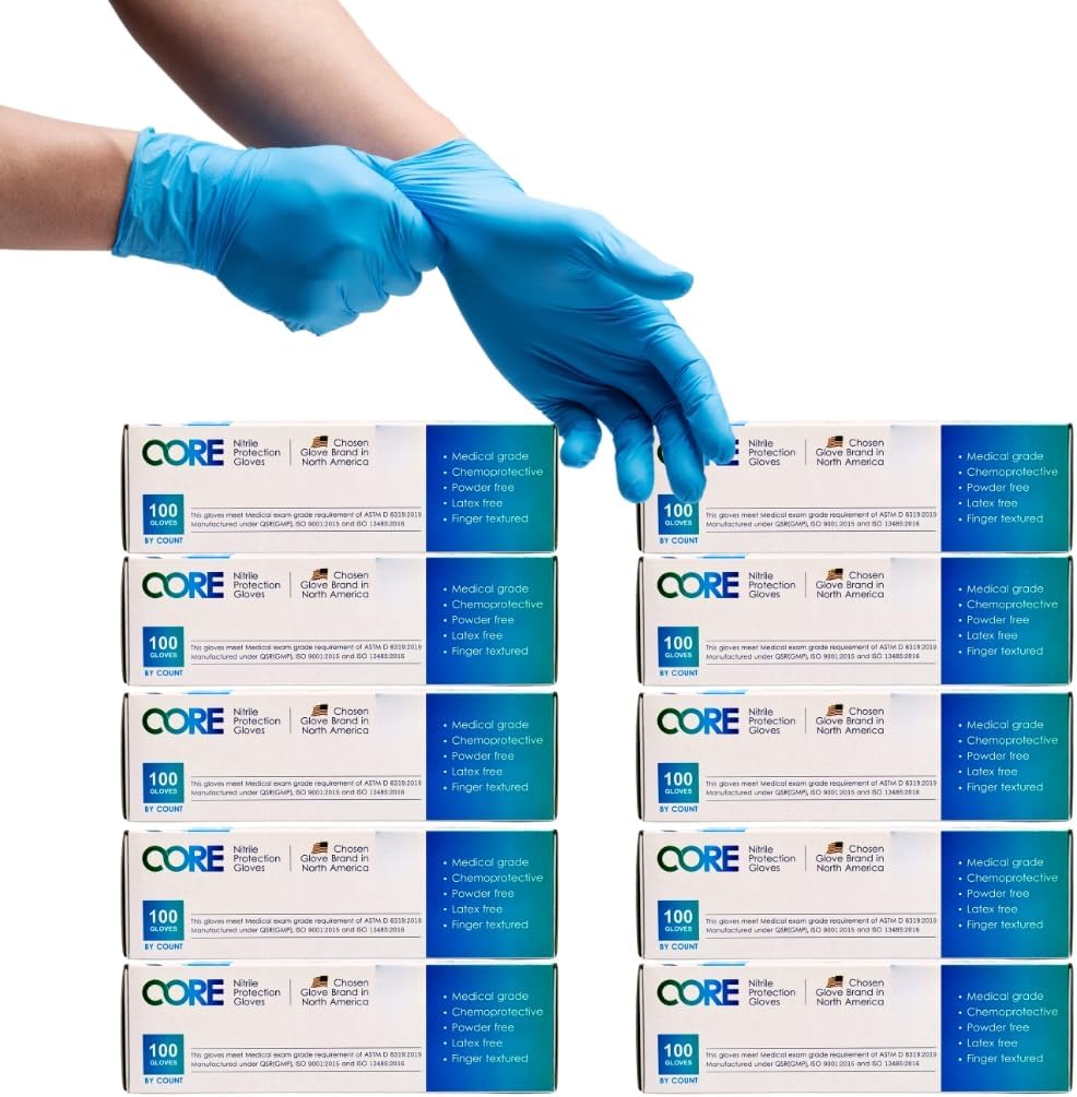 CORE Nitrile Gloves: Tear Resistant & Latex Free
