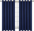 Blackout Curtains for Bedroom - Thermal Grommet Panels Navy Blue