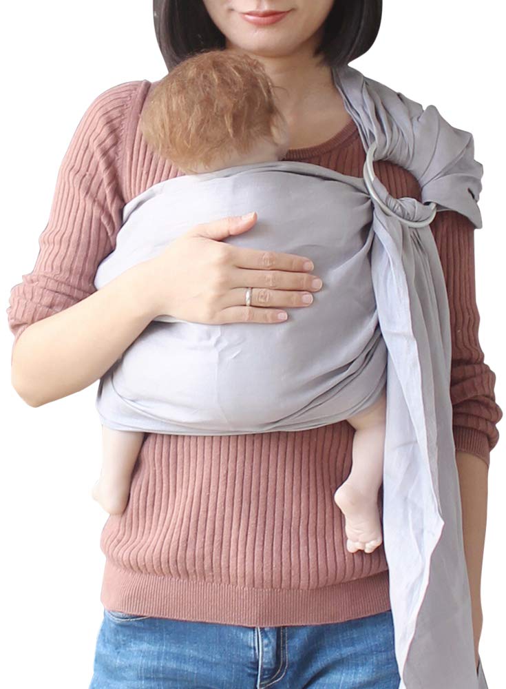 Vlokup Baby Ring Sling Carrier - Comfort & Style in Grey