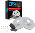 TRQ Front Premium Brake Pad and Rotor Kit for Honda CR-V