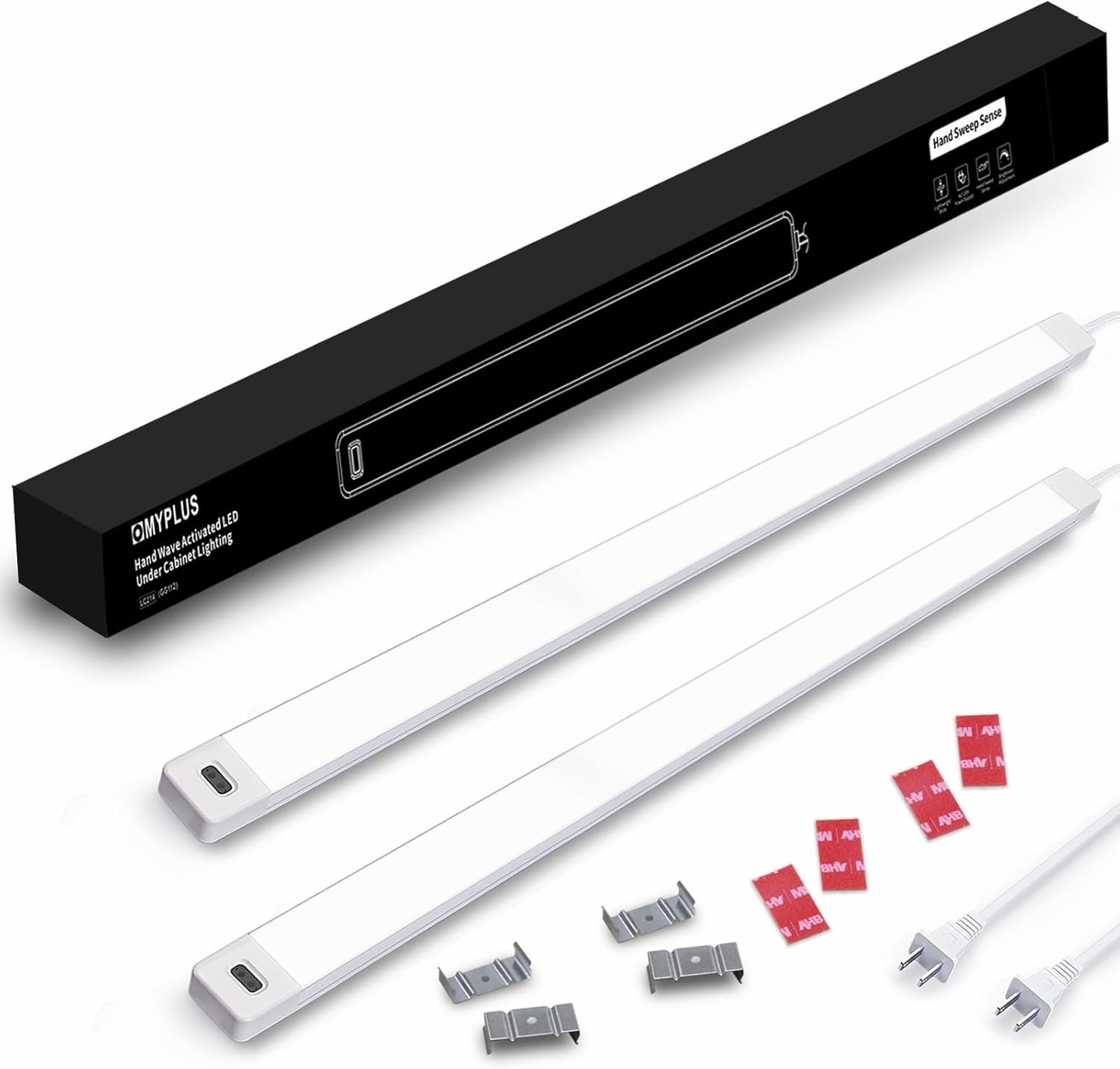 MYPLUS 24 Inch Under Cabinet Lights with Hand Wave Activation