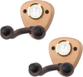 Wood Guitar Wall Hanger 2 Pack - Hygrometer Included!