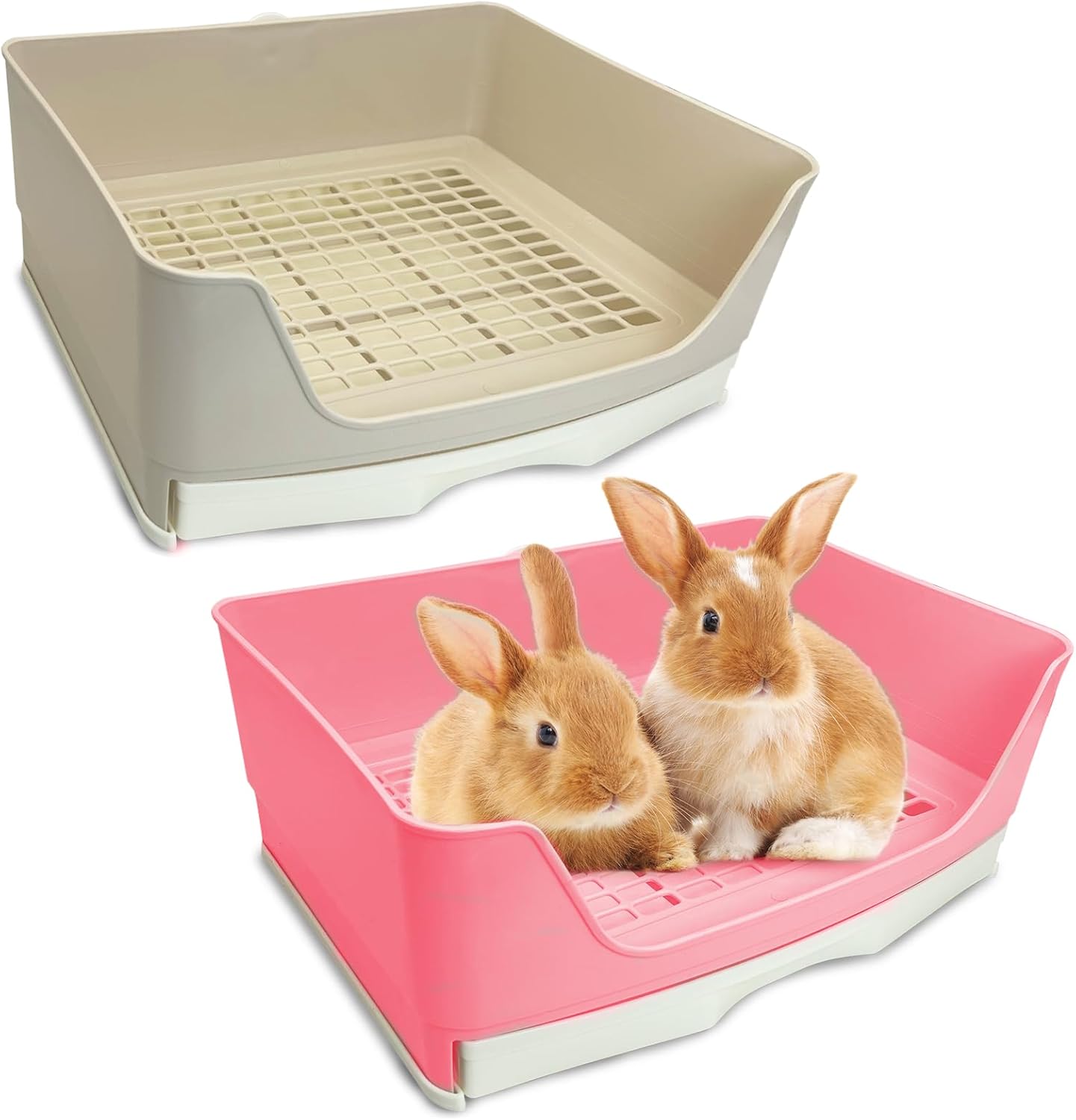 Large Rabbit Litter Box Trainer for Small Animals - 2PCS Set