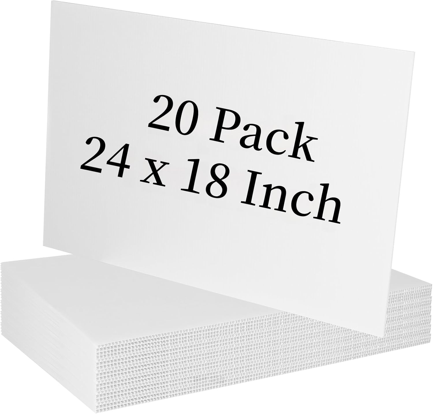 20 Pack 18 x 24 Large White Corrugated Plastic Sign Blanks
