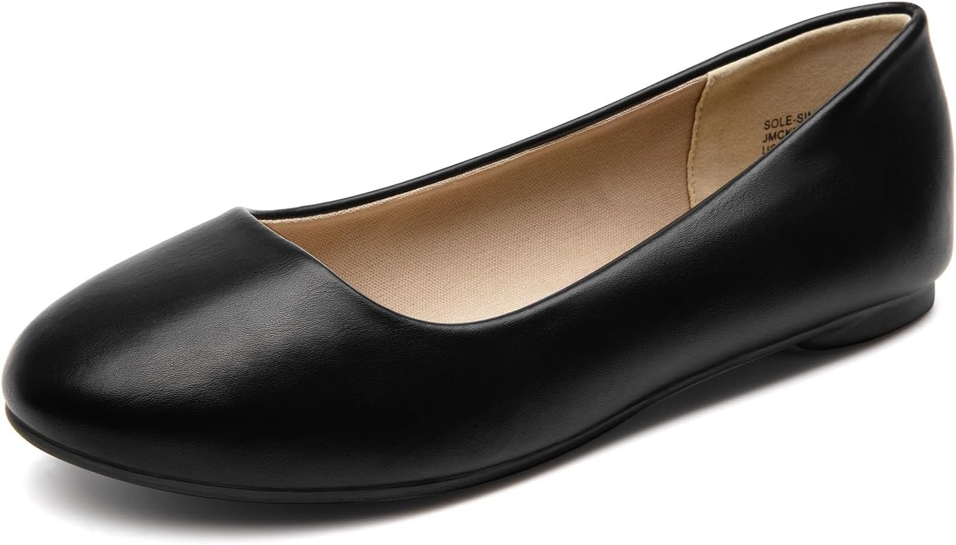 DREAM PAIRS Women's Sole-Simple Wide Width Flats for Comfort