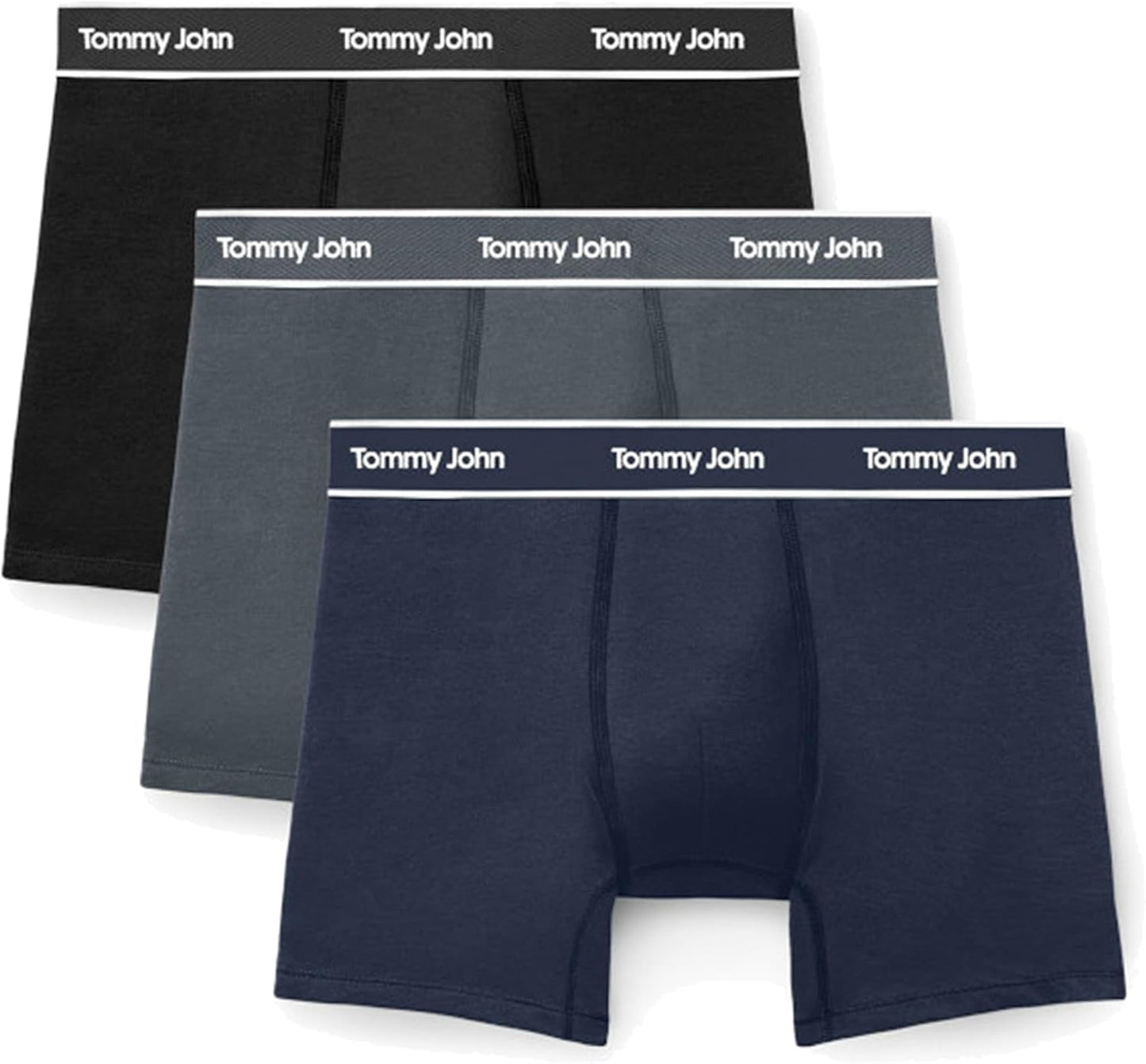 Tommy John Men's Essential Cool Cotton Stretch Boxer Briefs 3-Pack