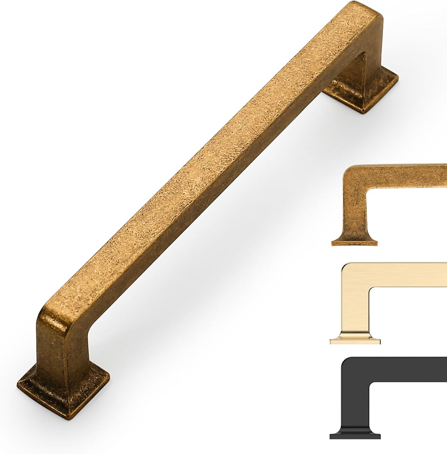 Antique Brass Cabinet Pulls 3 Inch Vintage Drawer Handles Set