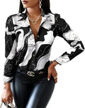 Blouses for Women Button Down Floral Long Sleeve Shirt - Versatile Fit