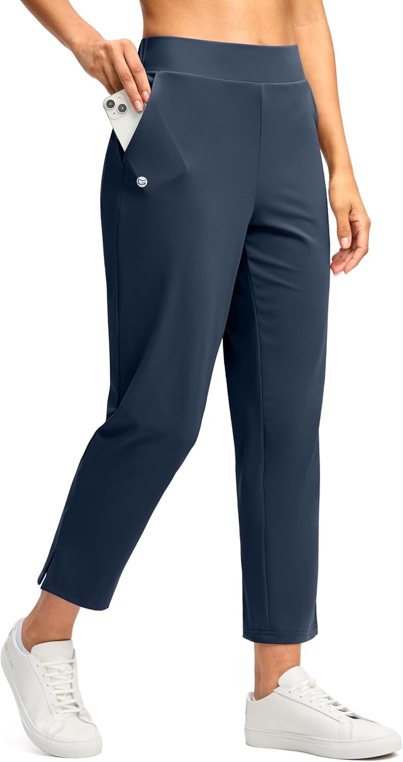 G Gradual Women's 7/8 Golf Pants with 3 Pockets for Comfort