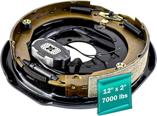 12x2 Electric Trailer Brake Assembly for 7000 lbs Axle Use