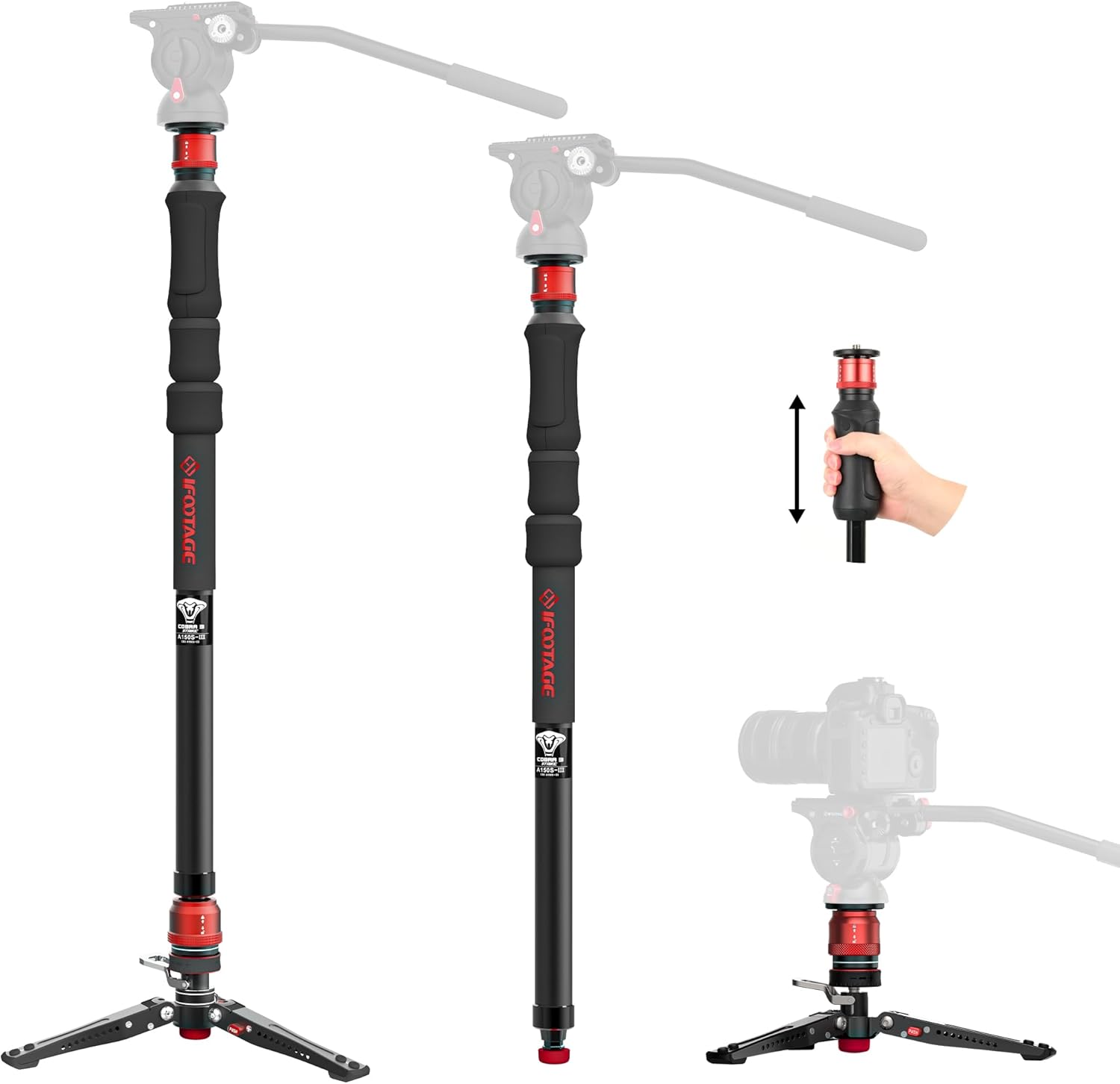IFOOTAGE Cobra 3 Strike A150S Monopod with Quick-Release System