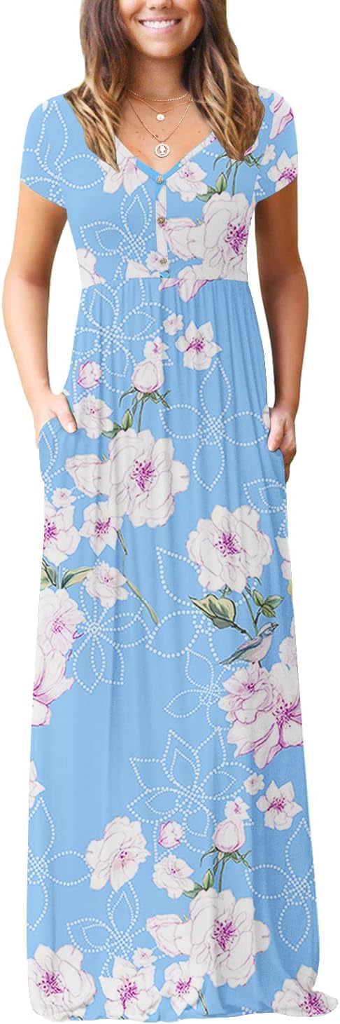 GRECERELLE Womens Long Maxi Dresses for Summer Casual Wear