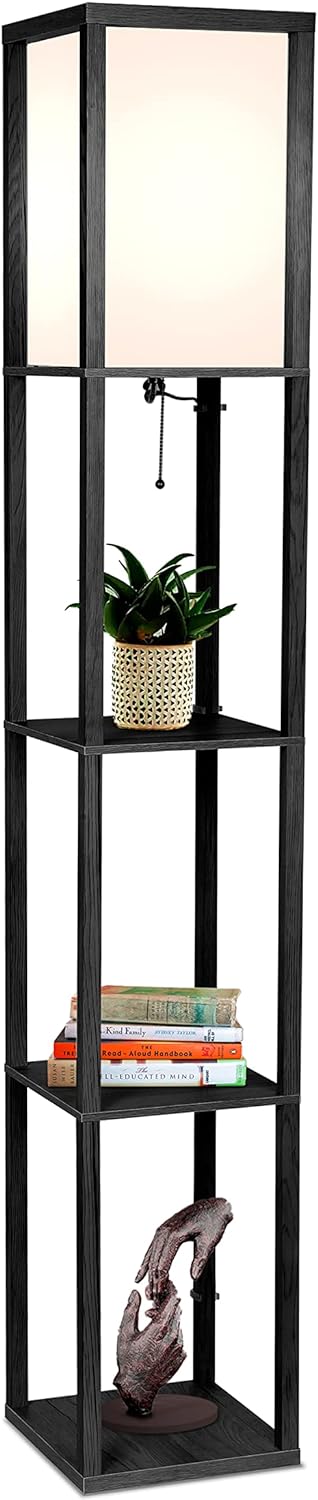 Brightech Maxwell Modern Shelf Floor Lamp with LED Bulb
