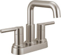 Delta Nicoli Centerset Brushed Nickel Bathroom Faucet with Sprayer