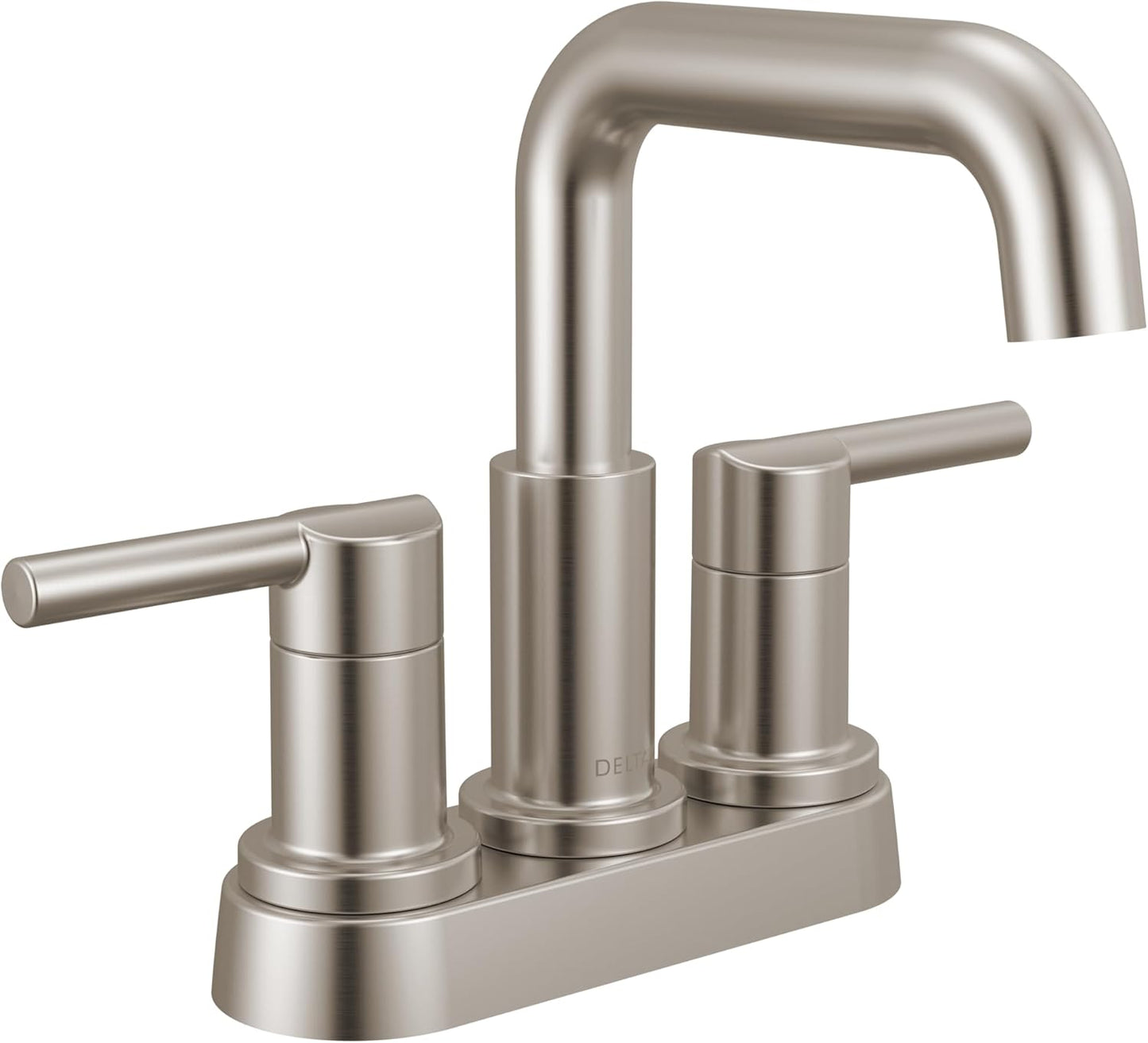 Delta Nicoli Centerset Brushed Nickel Bathroom Faucet with Sprayer