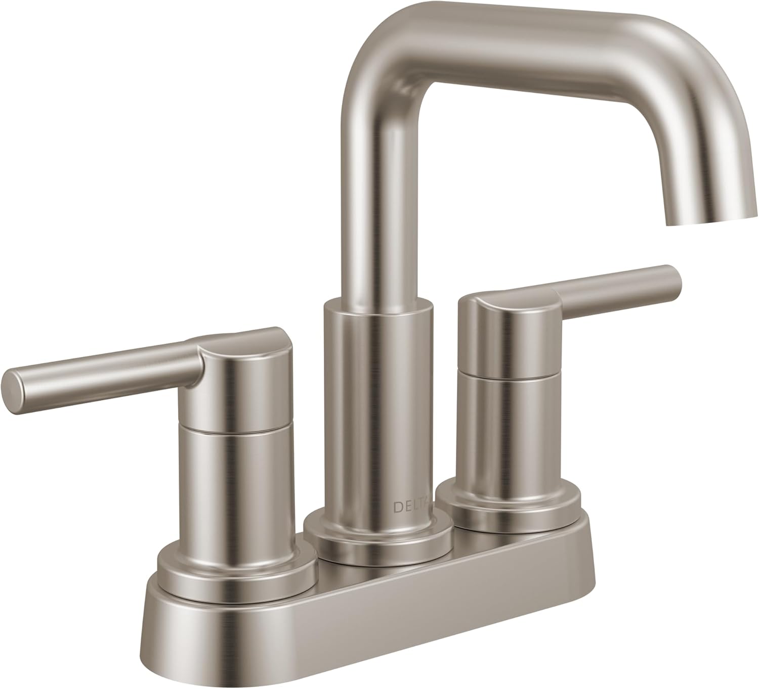 Delta Nicoli Centerset Brushed Nickel Bathroom Faucet with Sprayer
