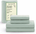 LANE LINEN 100% Organic Cotton Full Sheets Set - Cool Blue