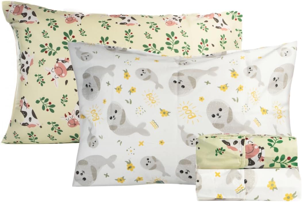 100% Cotton 210TC Kids Bedsheet Set for Twin Beds & Bunk Beds