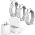 10FT Fast Charging Cord for iPhone 16 15 - 3 Pack USB C Charger