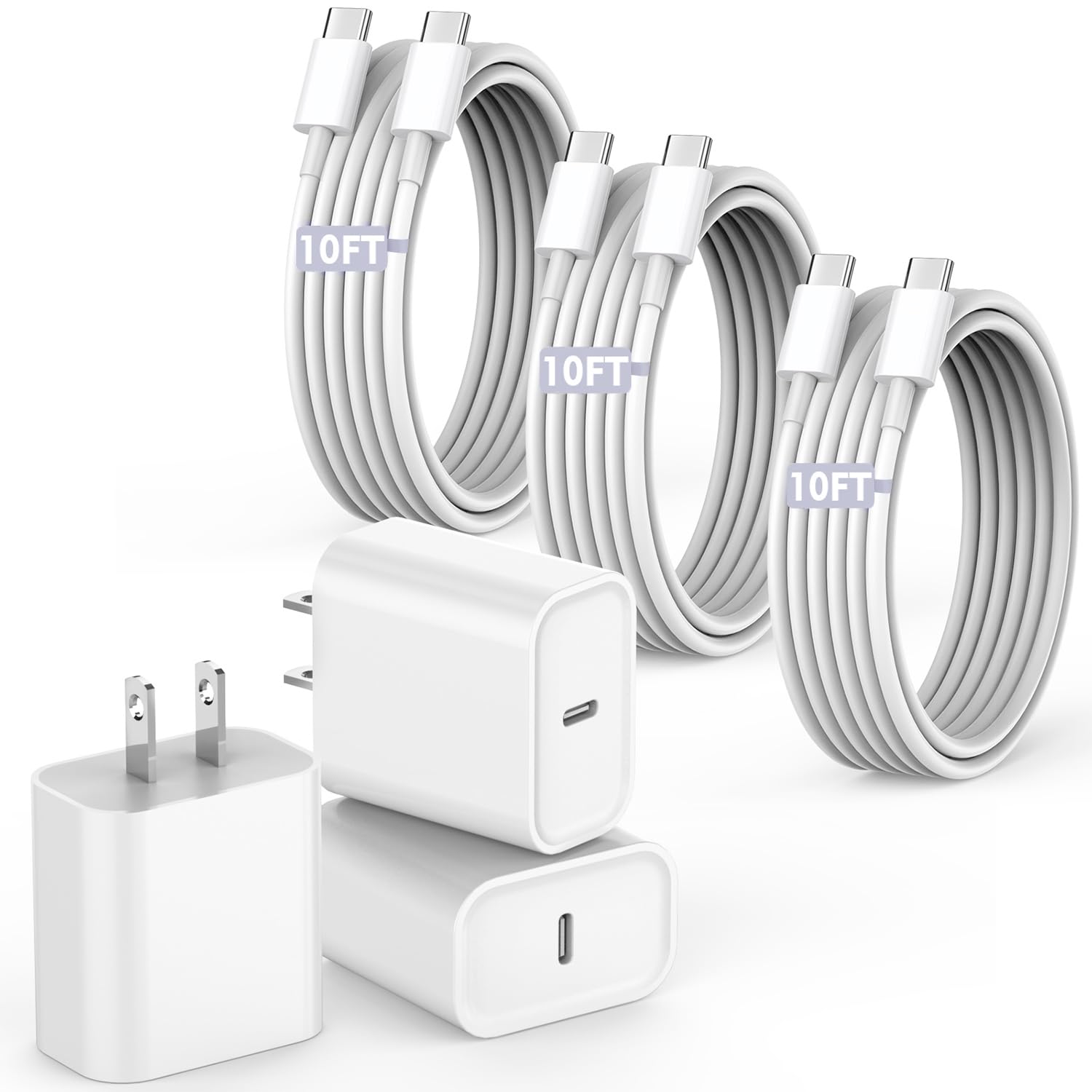 Super Fast 10FT Vagavo iPhone Charger Set