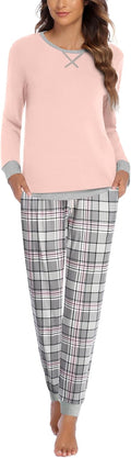 Long Sleeve Pajama Set for Women - Soft Jogger Loungewear with Pockets