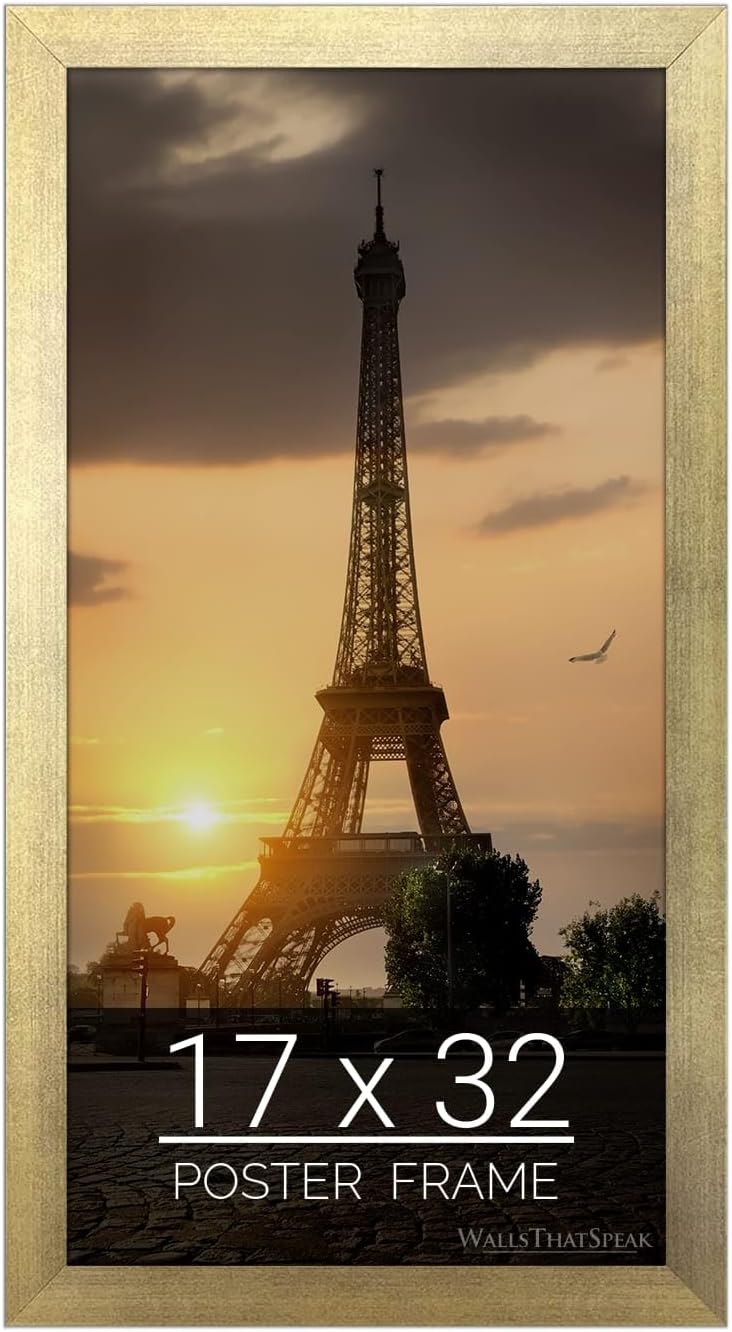 17x32 Gold Picture Frame for Puzzles Posters Photos Artwork