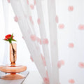 Pink Pom Pom Sheer Curtains by MYSKY HOME