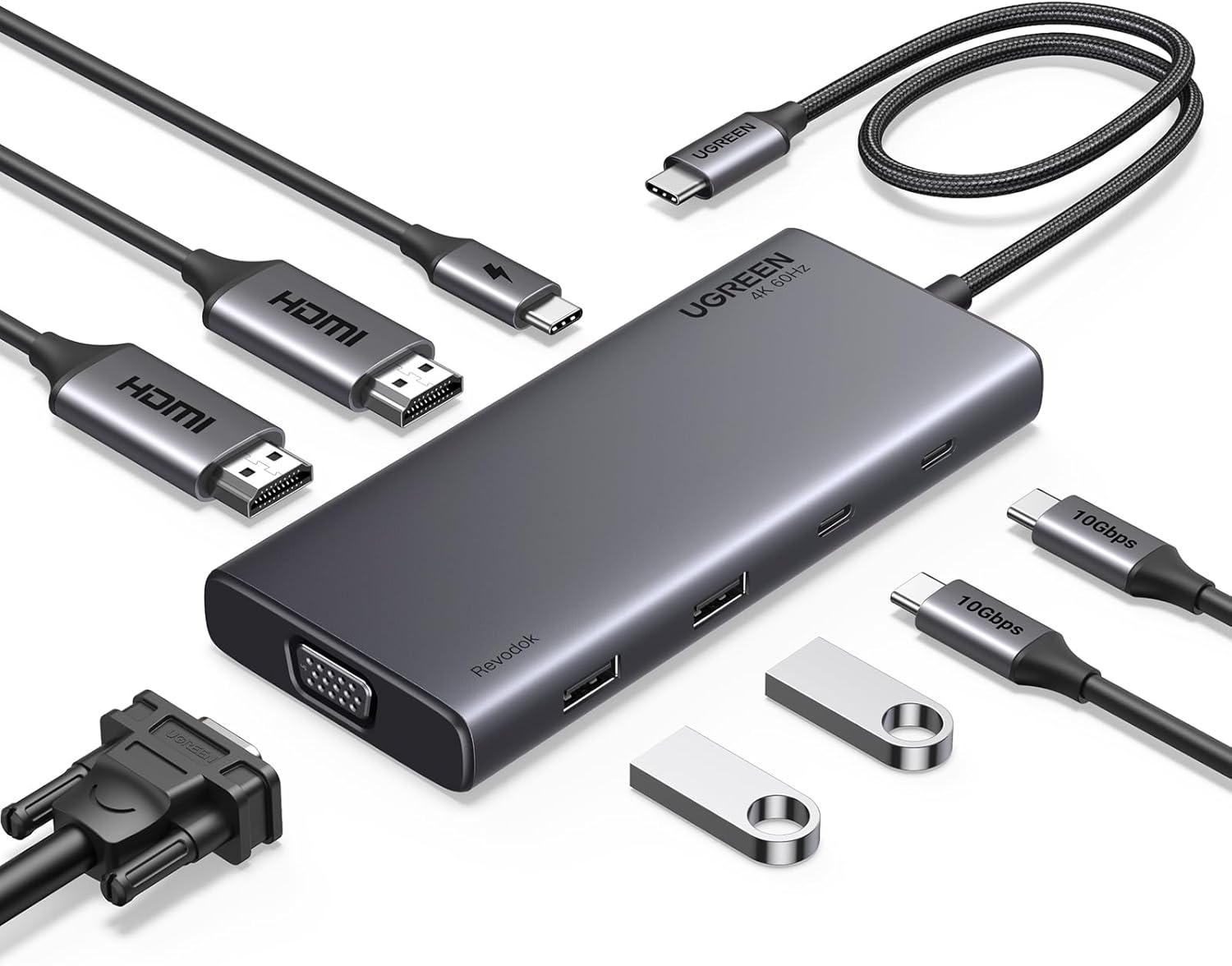 UGREEN 8 in 1 USB C Docking Station for Dual and Triple Displays