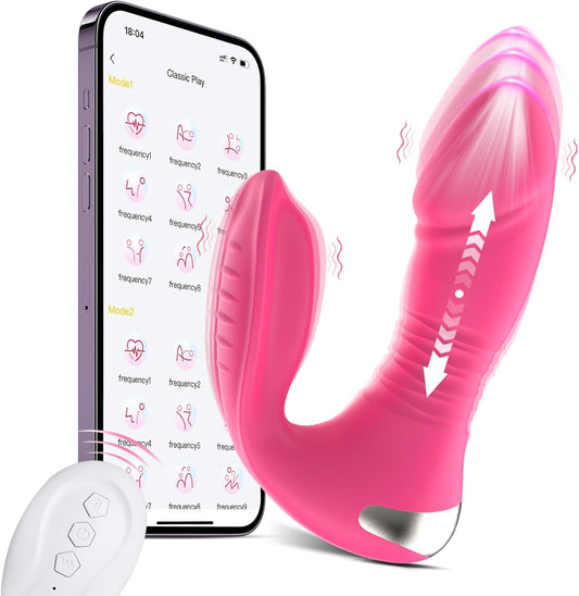 Thrusting Vibrator Dildo for Women with APP Remote Control